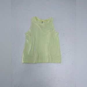 SPANX Light Yellow Mesh Tank Top Pre-Owned Size XS